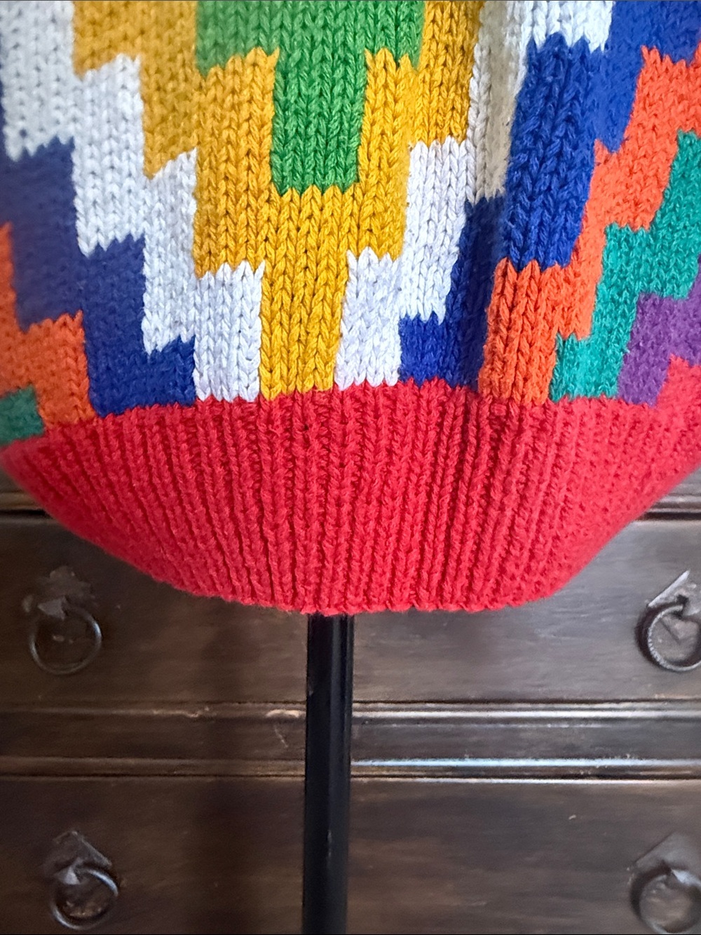 Vintage Saks Fifth Ave Colorblock Sweater - Picture 5 of 9